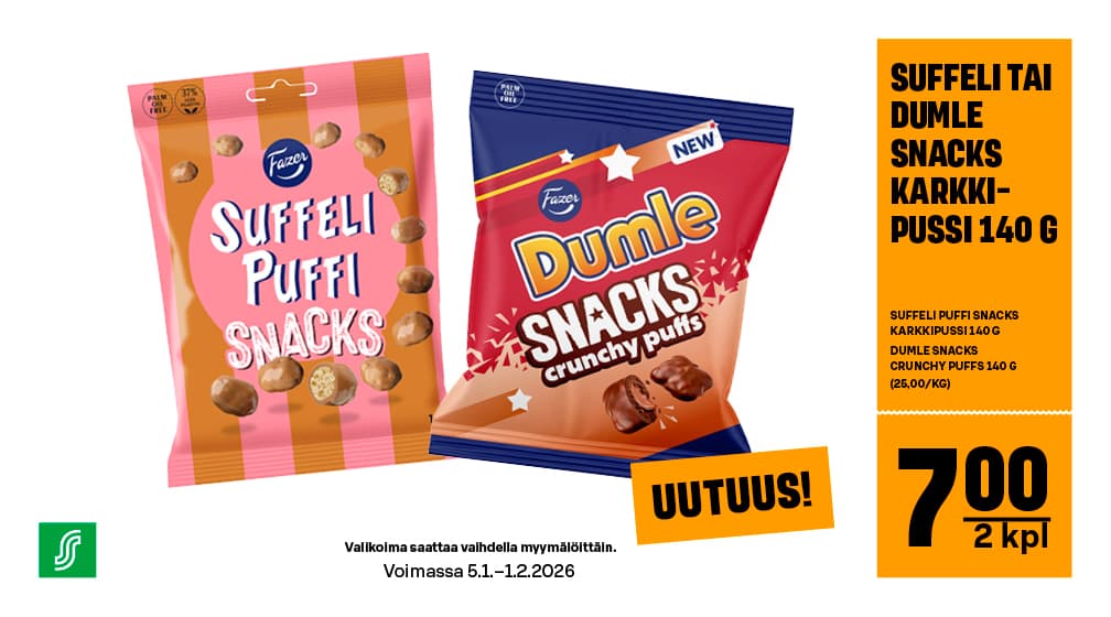 Suffeli- tai Dumle-karkkipussi