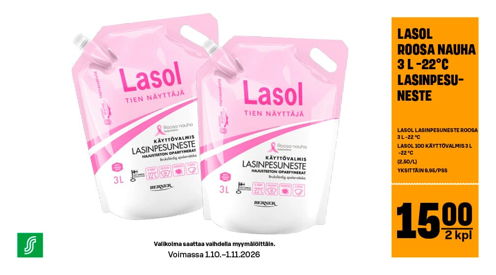 Lasol Roosa -lasinpesuneste