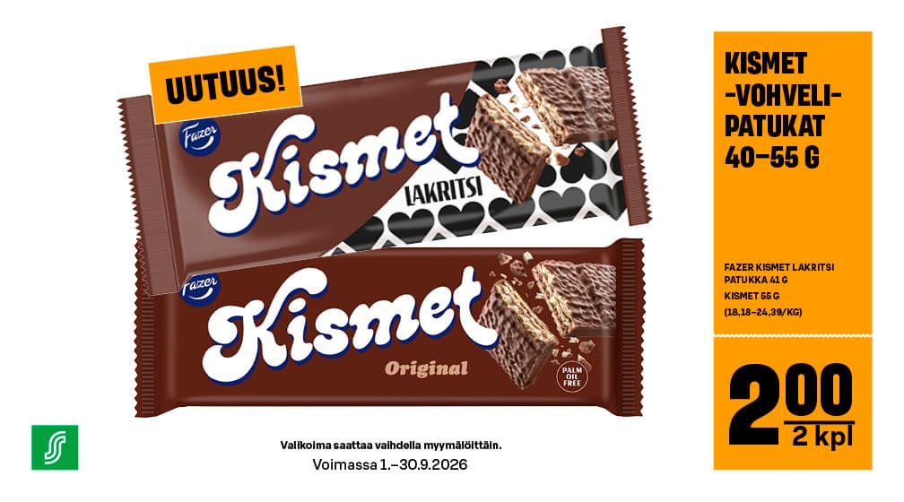 Kismet-vohvelipatukat