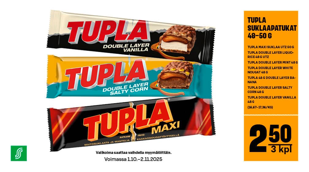 Tupla-suklaapatukat