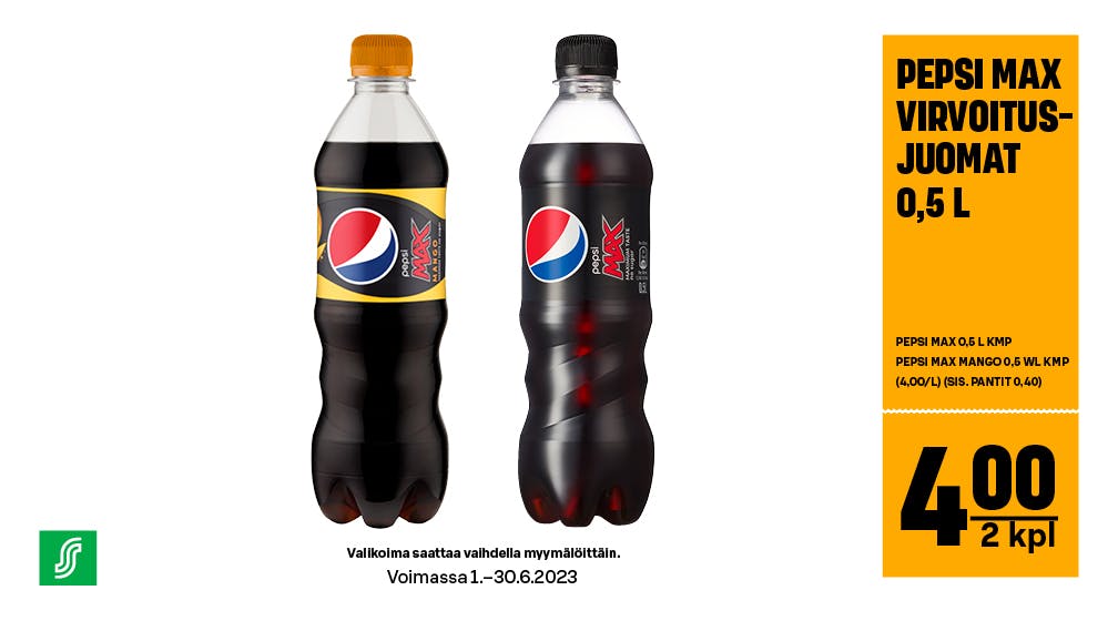 Pepsi Max virvoitusjuomat 