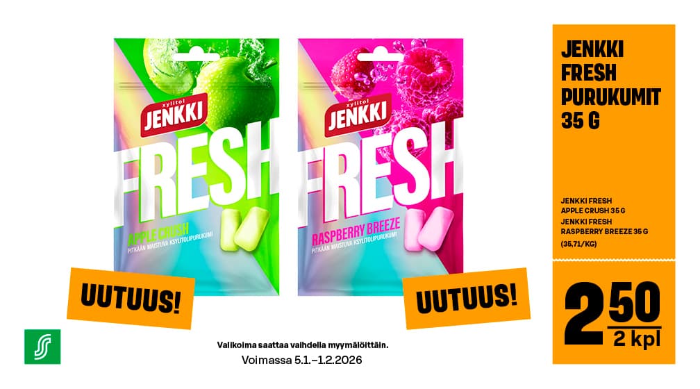 Jenkki Fresh -purukumit