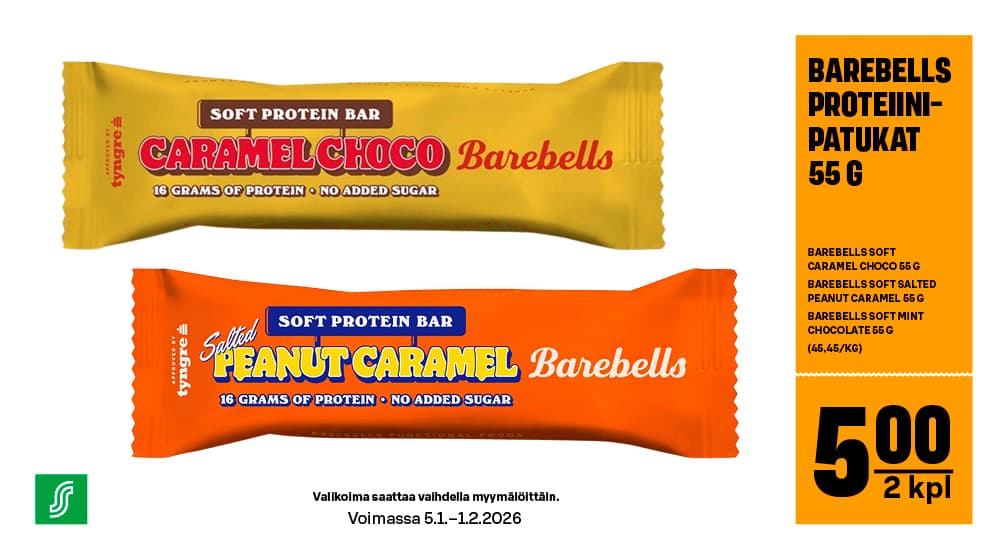 Barebells-proteiinipatukat