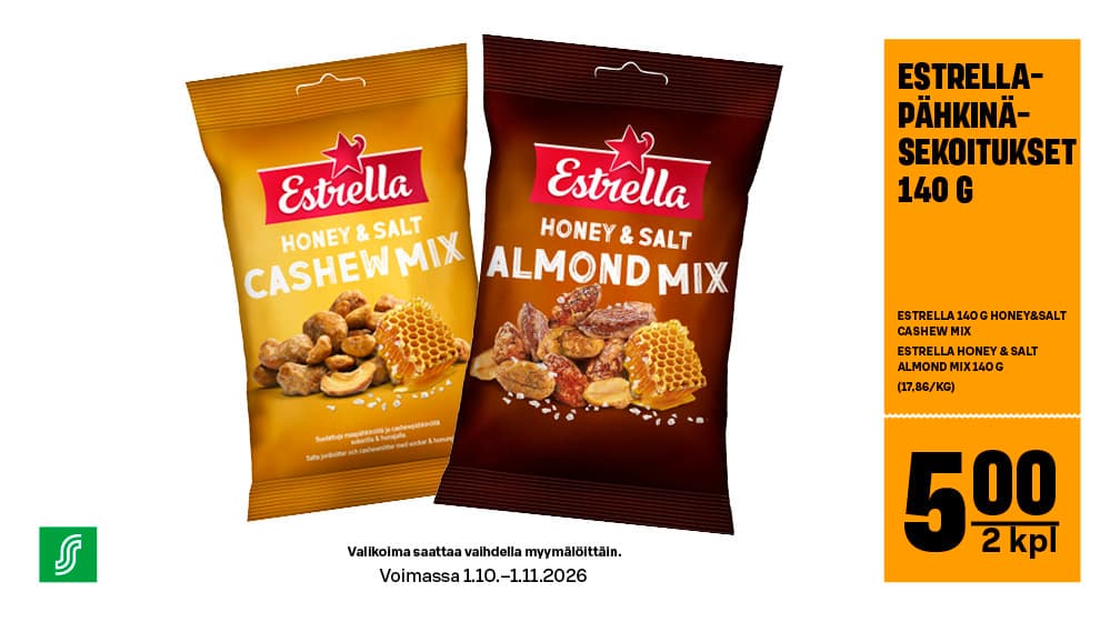 Estrella-pähkinäsekoitukset