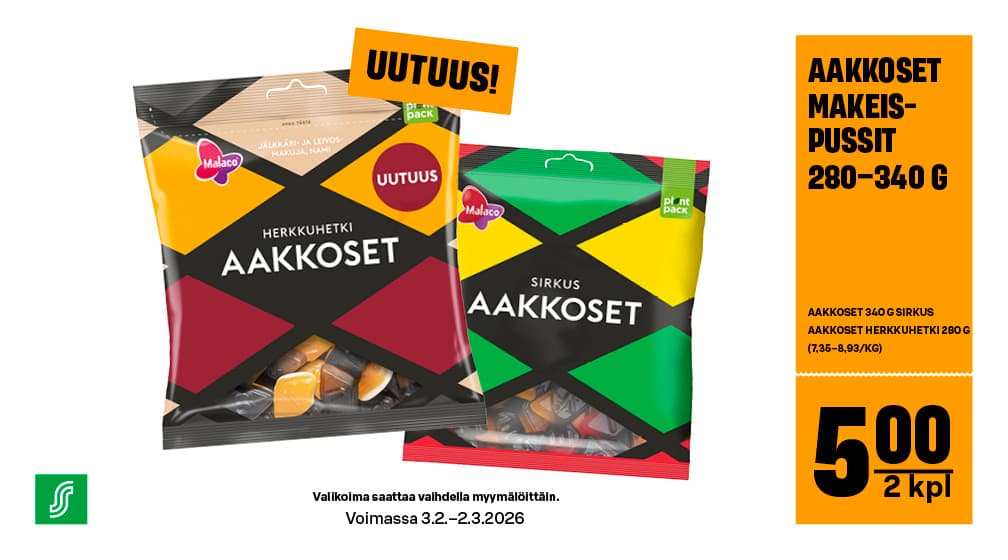 Aakkoset-makeispussit